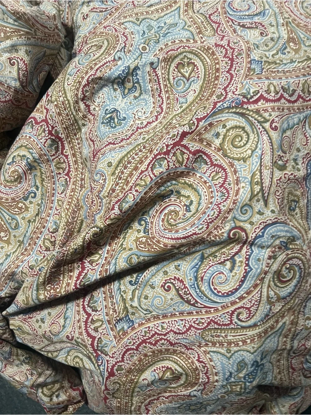 RALPH LAUREN FENTON PAISLEY REVERSIBLE STRIPE RARE comforter Vintage